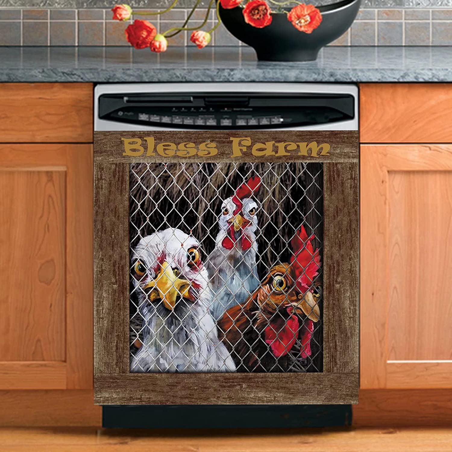 Refrigerator Magnets With Chicken & Rooster Designs
